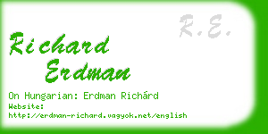 richard erdman business card